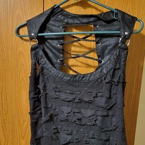 KILLSTAR XXL lace cropped tank top